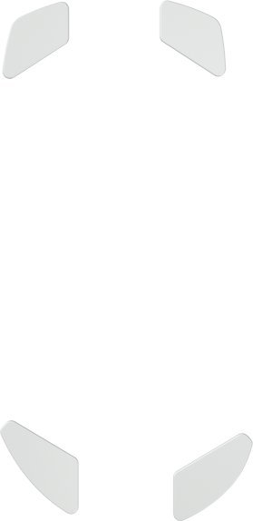 Skate për maus Glorious PC Gaming Race G Skates Model D Minus, 0.81mm, e bardhë