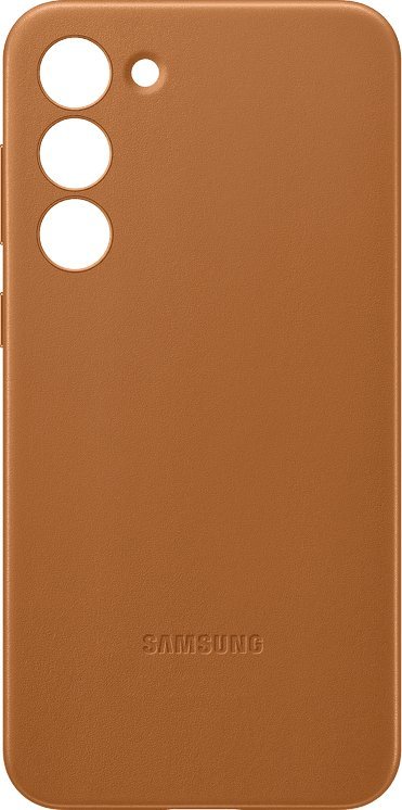 Kapak telefoni Samsung Leather Case Galaxy S23+, lëkurë origjinale, për Galaxy S23+, kafe