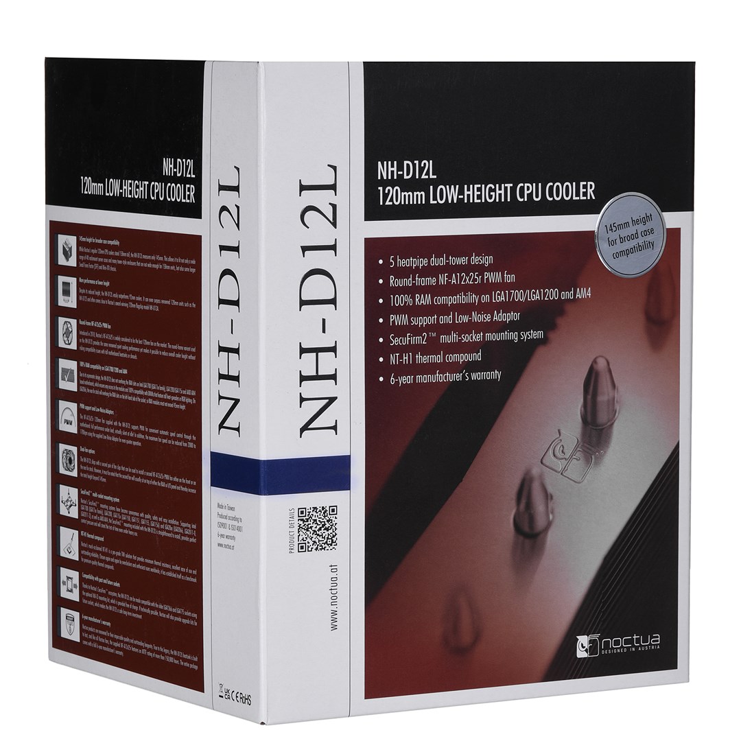 Ftohës CPU Noctua NH-D12L, 120mm Fan, LGA 1150/1200, i kaftë/i argjendtë