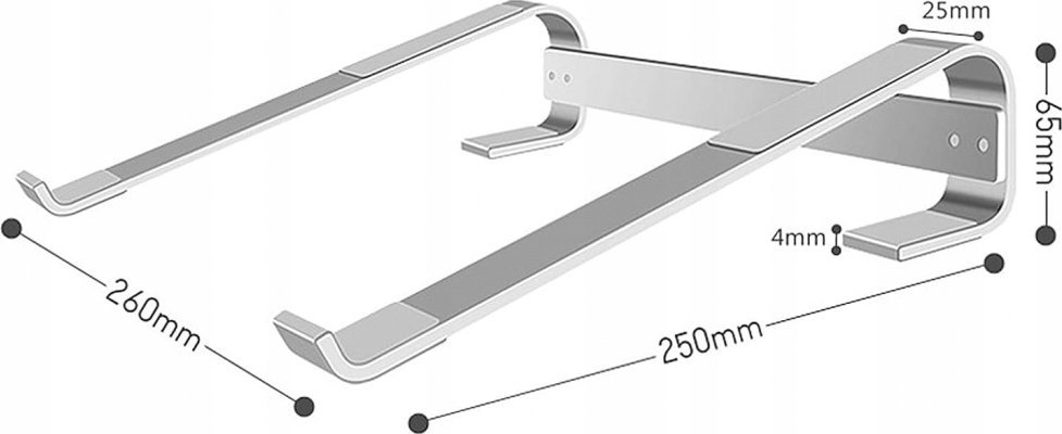Сталак за лаптоп Арт P22, метален, 10-17\", сребрен