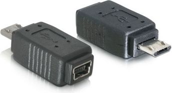 Përshtatës Delock microUSB - miniUSB, i zi