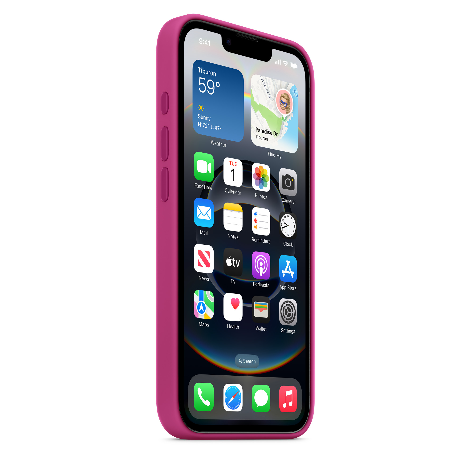 Apple iPhone 16e Silicone Case, Fuchsia