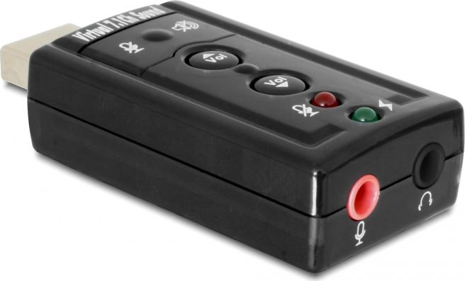 Kartë zanore Delock USB 2.0 Virtual 7.1 S/PDIF, 24bit 96kHz, e zezë