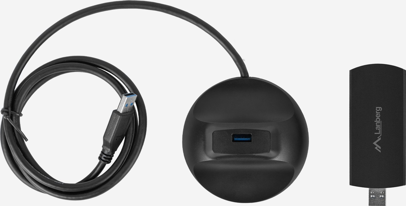 Адаптер WiFi Lanberg NC-3000-WI, USB 3.0, WiFi 6 три опсези, црн