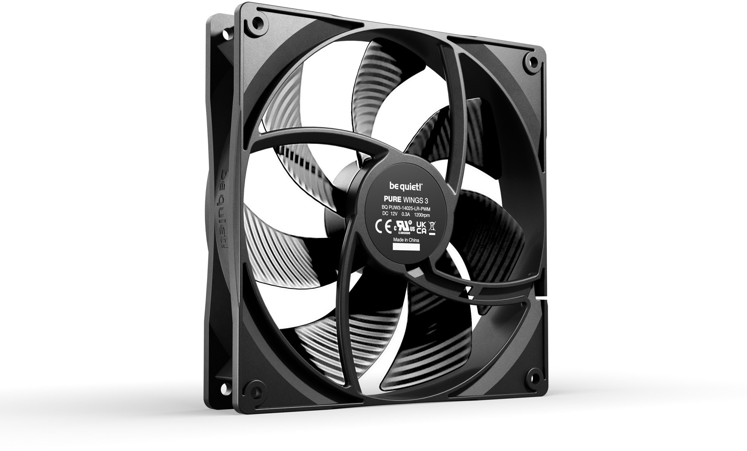Ventilatorë PC Be Quiet Pure Wings 3 PWM, set 3x 140mm, i zi