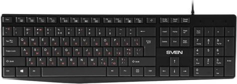 Гејминг тастатура Sven KB-S305, со кабел, без нумерички блок, црна