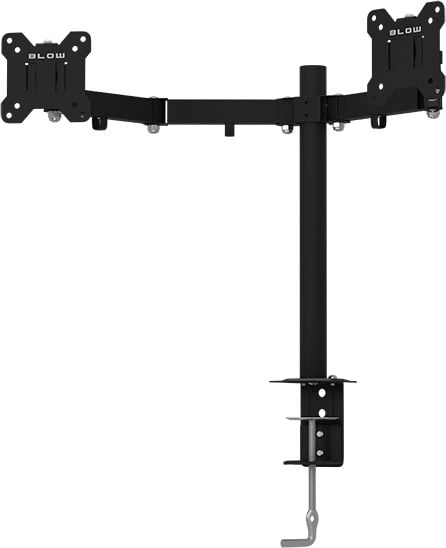 Mbajtës tavoline për dy monitorë BLOW Drk Pro 2 76-871, rregullim lartësie dhe këndi, i zi