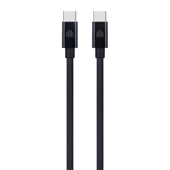 Dviced Cable USB-C To USB-C Nylon Textile 0,25M, Black