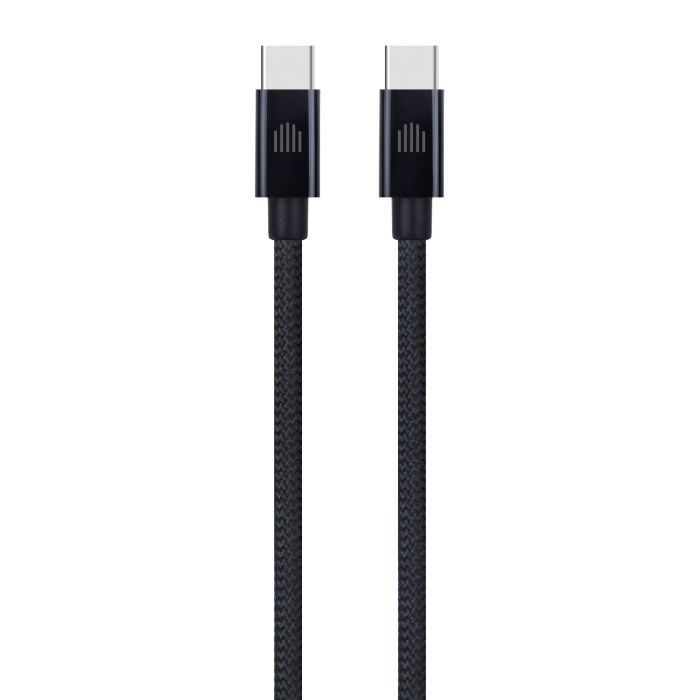 Dviced Cable USB-C To USB-C Nylon Textile 0,25M, Black