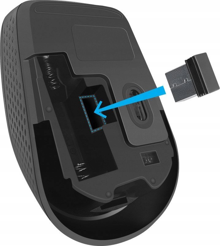 Miush wireless Tiana MB-055, 1000 dpi, klikim i heshtur, i zi