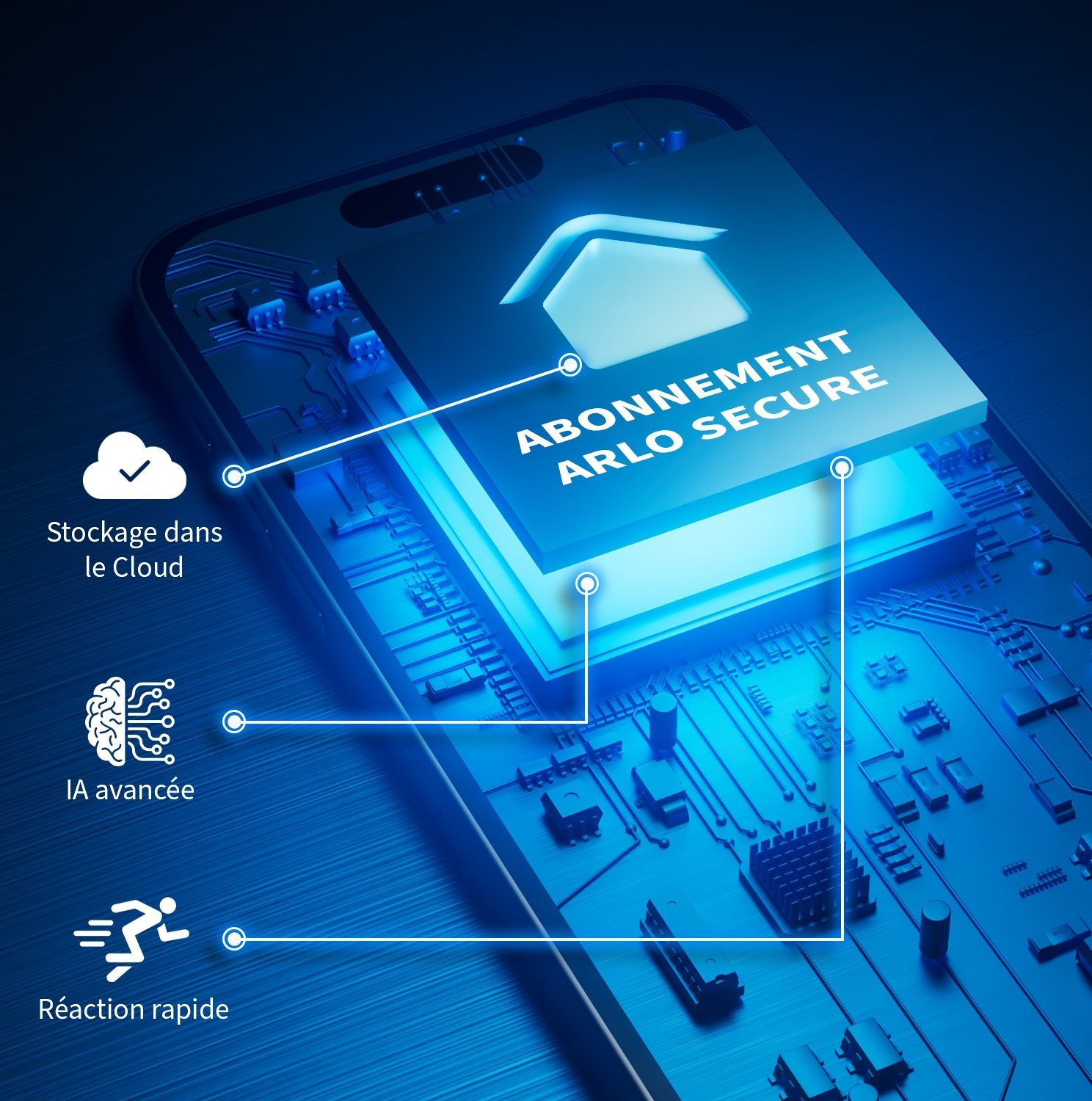 Kamerë sigurie Arlo Essential 2K Outdoor, set 3 copë, pa kabllo, e bardhë