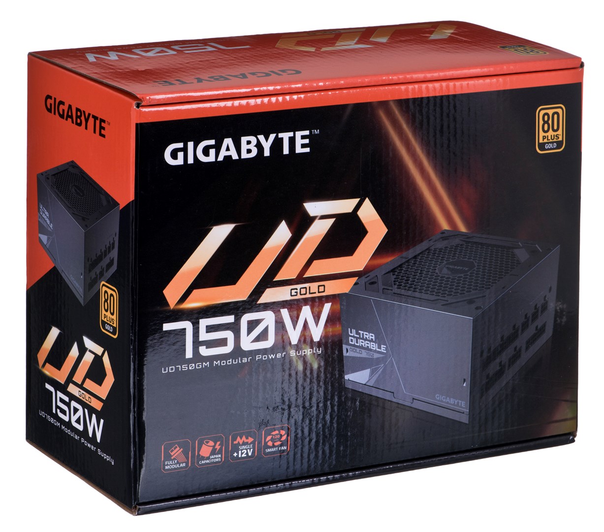Burim energjie modular Gigabyte GP-UD750GM, 20+4 pin ATX, 750 W