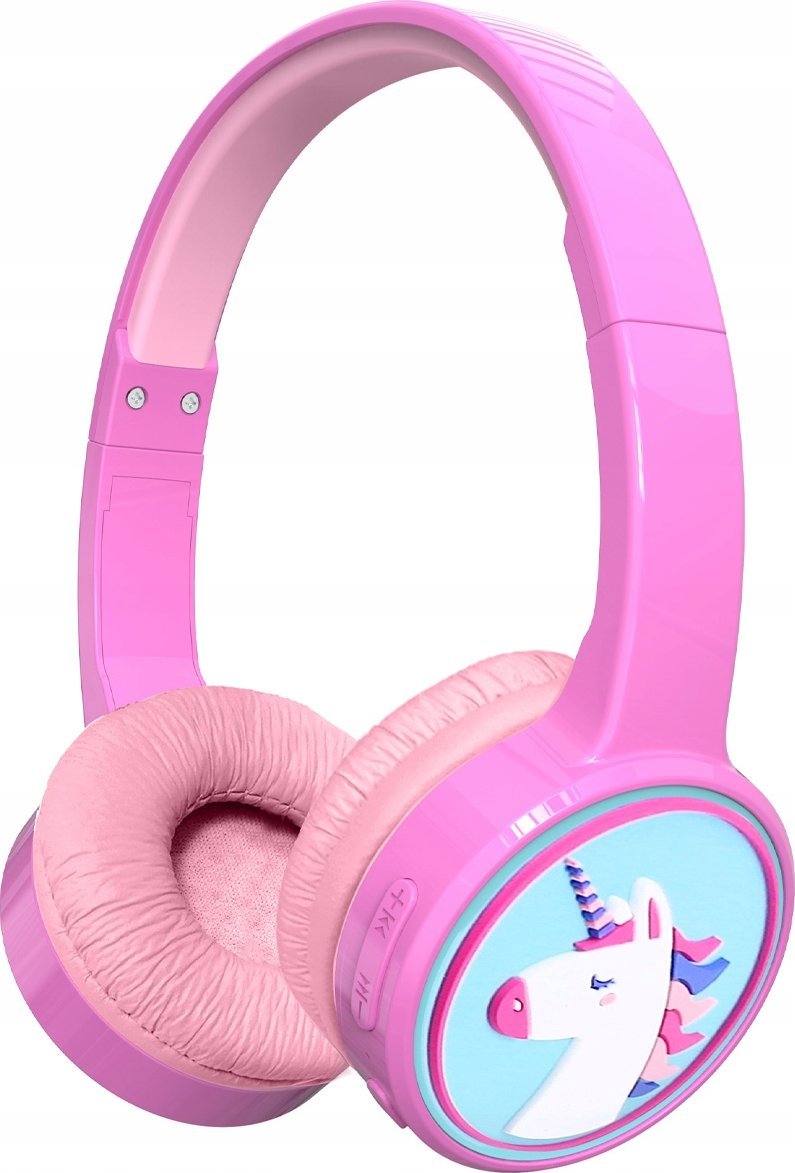 Куфки Блутут Денвер BTH-106P, за деца, ограничување на јачина на звук 85 dB, шарени