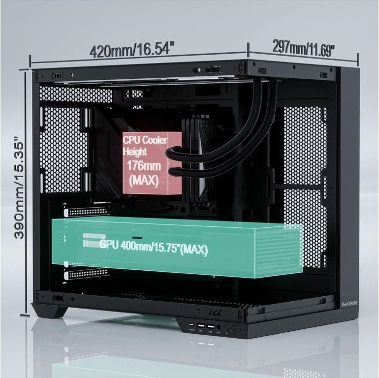 Куќиште за компјутер 1stCOOL CubeTower DREAMER, USB 3.0, USB C, со ARGB вентилатори