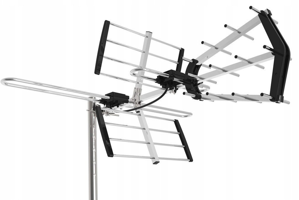 Надворешна антена Strong 4K, DVB-T2, LTE филтер, 80 km, црна