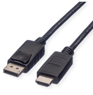 Видео кабел Roline 11.45.5782, DisplayPort во HDMI, 3m, црн