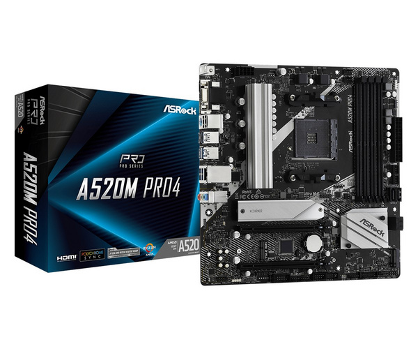 Pllakë amë Asrock A520M Pro4 Socket AM4 micro  ATX