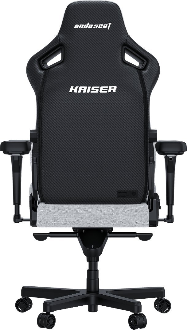Гејминг столица AndaSeat Kaiser 4 Series XL, материјал лен, интегрирана лумбална поддршка, сиво-сива