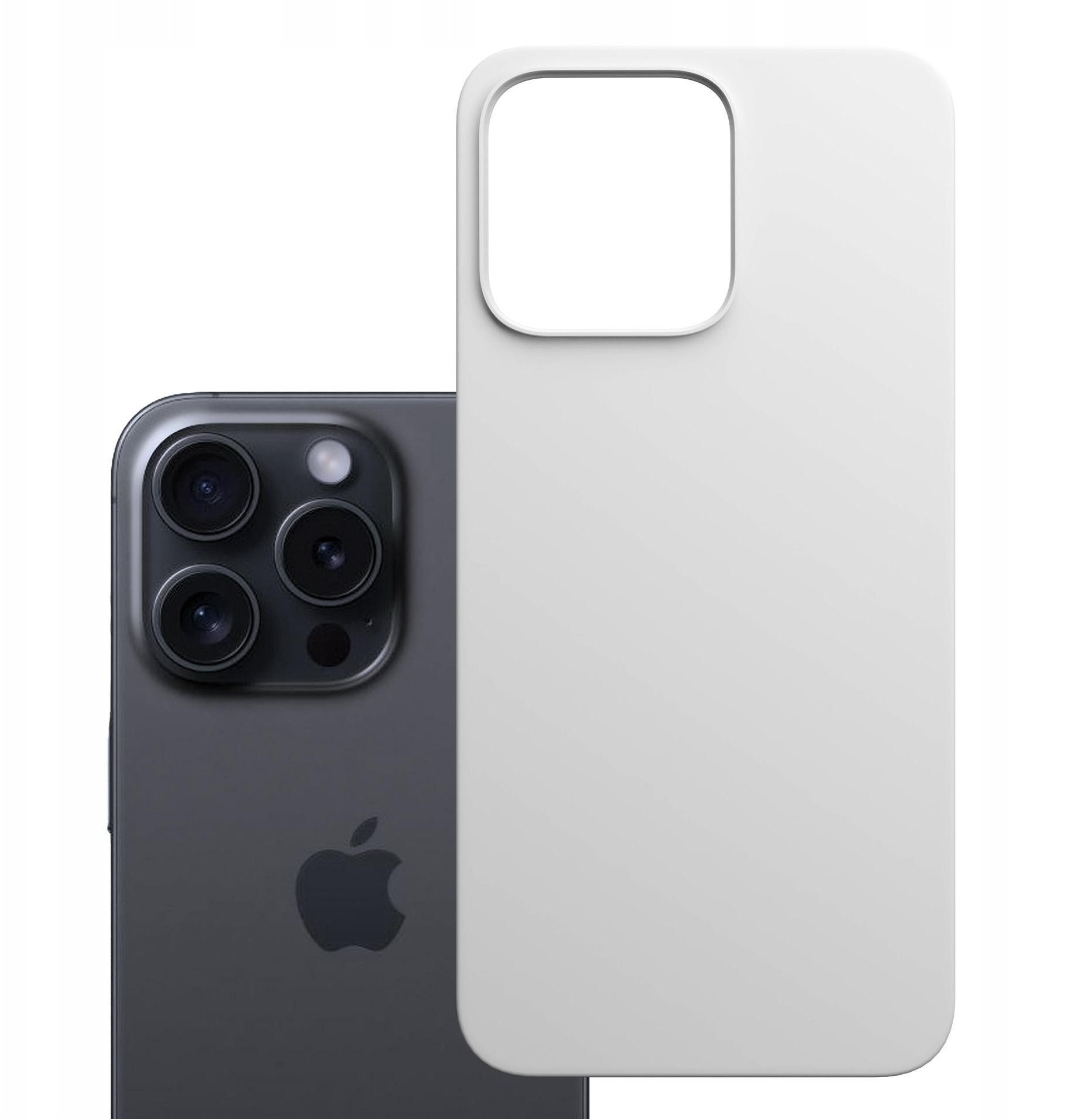 Kapotë 3MK Hardy MagSilicone për Apple iPhone 16 Pro, silikon, kompatibile me MagSafe, e bardhë