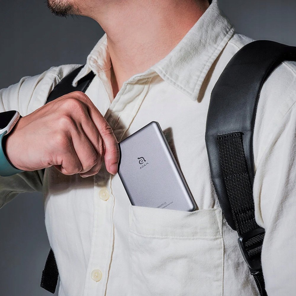 Power bank magnetik Adam Elements GRAVITY C5, 5000mAh, wireless, gri