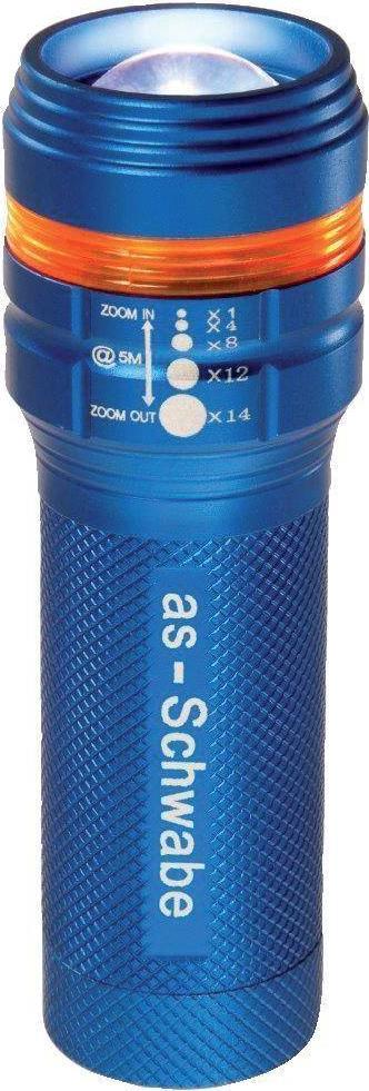 Elektrik dore AS Schwabe Flashlight, LED, trup alumini, me zoom