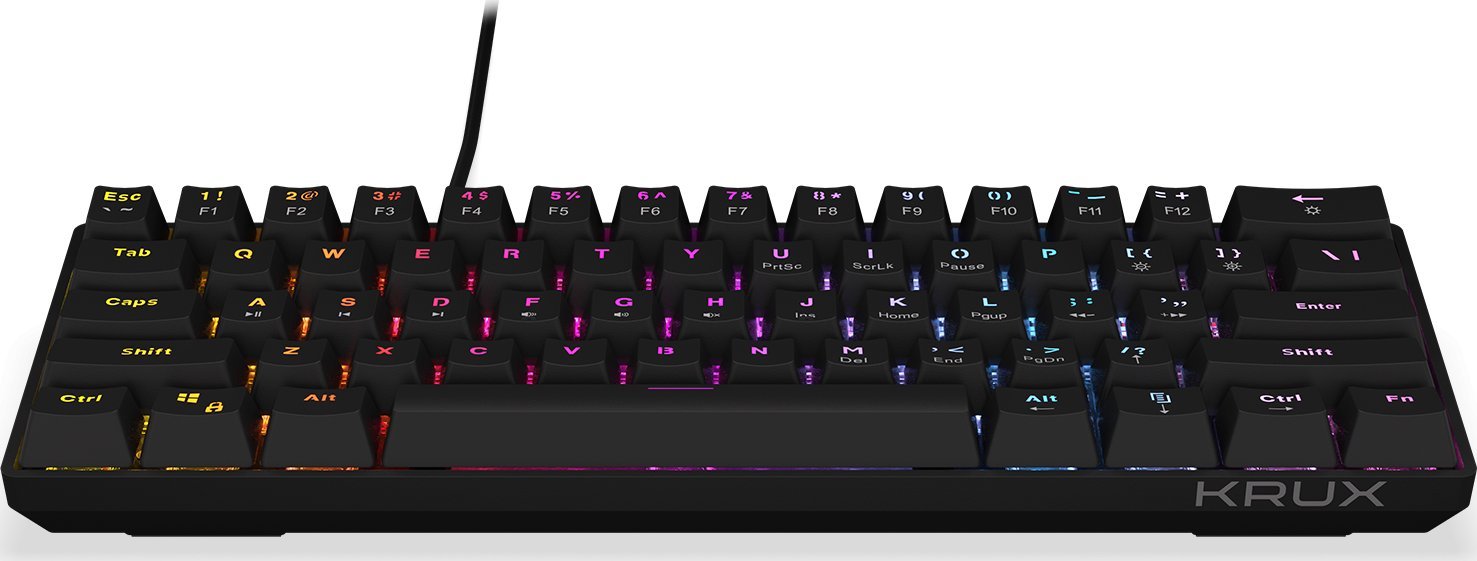 Tastierë mekanike Krux Qara, 60%, Outemu Red, RGB
