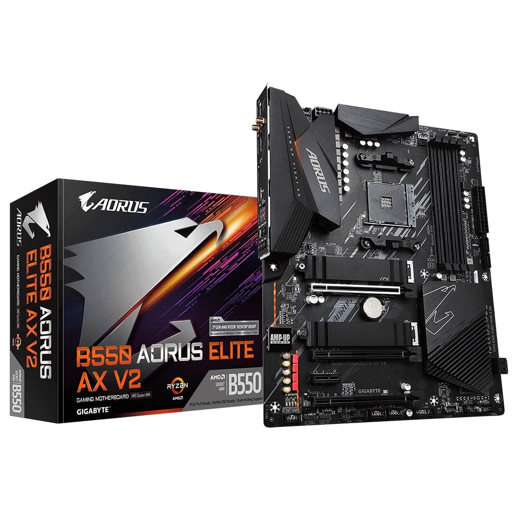 Pllakë amë Gigabyte B550 AORUS ELITE AX V2, AM4, DDR4, e zezë