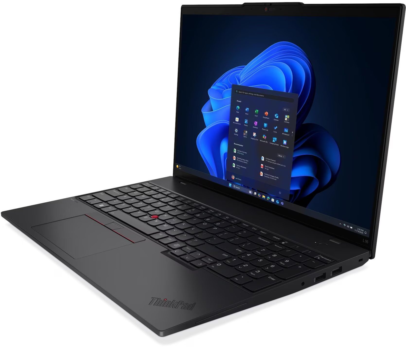 Лаптоп Lenovo ThinkPad L16 Gen 2 AMD, 16", AMD Ryzen 7 PRO 250, 32GB RAM, 1TB SSD, AMD Radeon 780M, црн