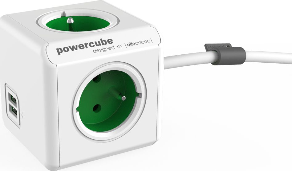 Kabllo zgjatëse USB PowerCube, 1.5 m, e gjelbër