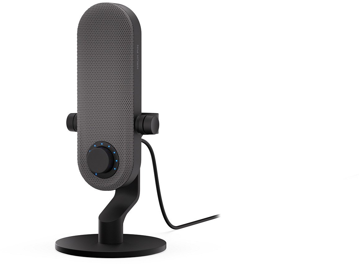 Mikrofon pin KRUX KRXC018, me kapëse, mono, i zi