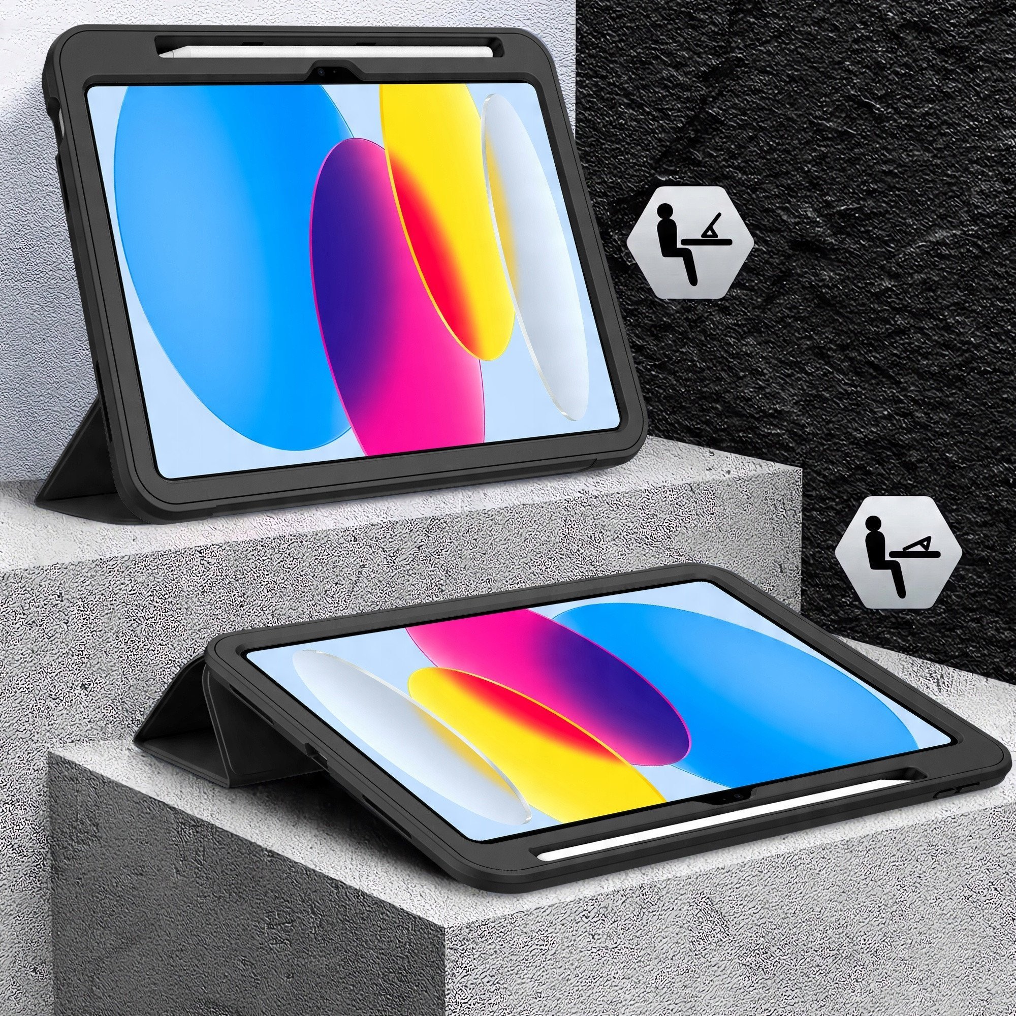 Mbulesë tabletë Tech-Protect Endurance, për iPad 10.9" 2022 dhe 11" 2025, e zezë