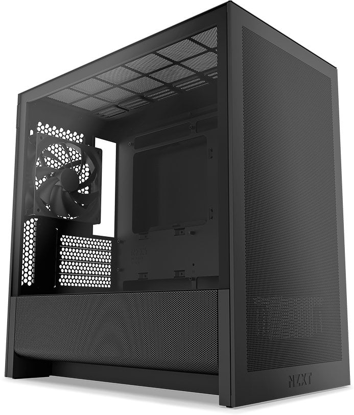 Kuti kompjuterike NZXT H3 Flow 2025, Micro ATX, panel xhami i temperuar, e zezë