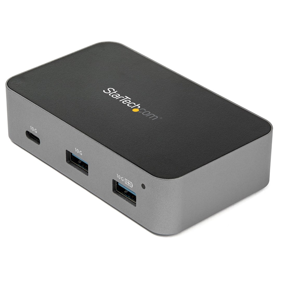 Qendër USB Startech, 4 porte, USB-C, 10Gbps, e zezë