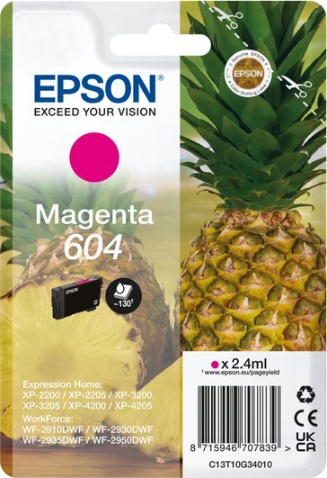 Ngjyrë Epson 604 Pineapple, 2.4 ml, magenta