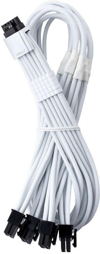 Kabllo për PSU CableMod C-Series Pro ModMesh 12V-2x6, 16-pin në 4x 8-pin, 60 cm, e bardhë