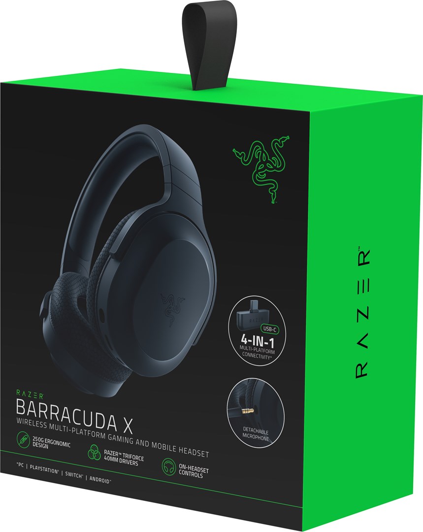 Kufje Razer Barracuda X, Wireless USB-C, 40mm, të zeza