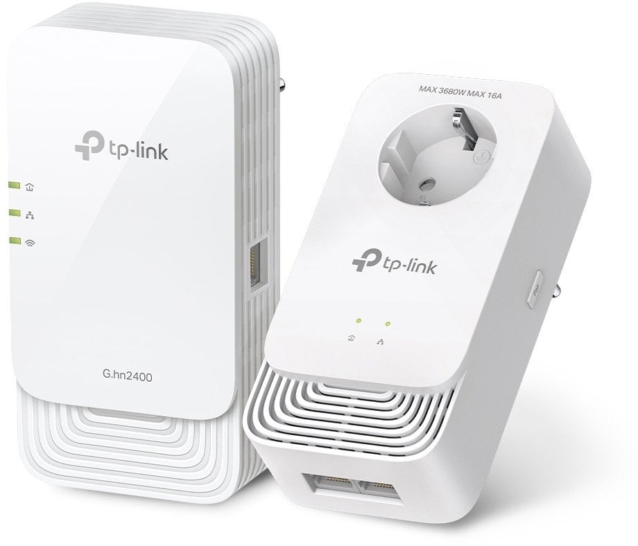 Адаптер пауерлајн TP-Link G.hn2400 AX1800, Wi-Fi 6, Гигабит Етернет, бел