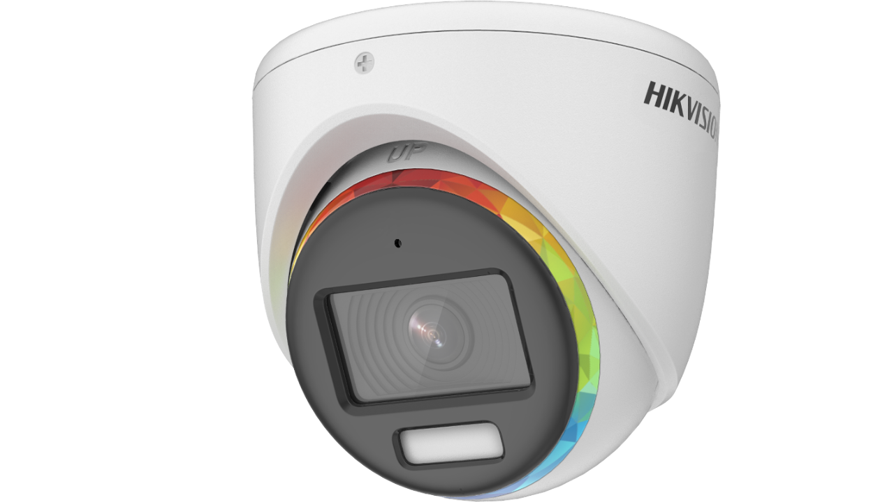 Kamerë sigurie Hikvision DS-2CE70DF8T-MFSLN, 2MP, ColorVu, me audio, e bardhë