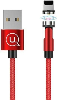 Кабел Usams, USB-A/Lightning, 1 м, црвен