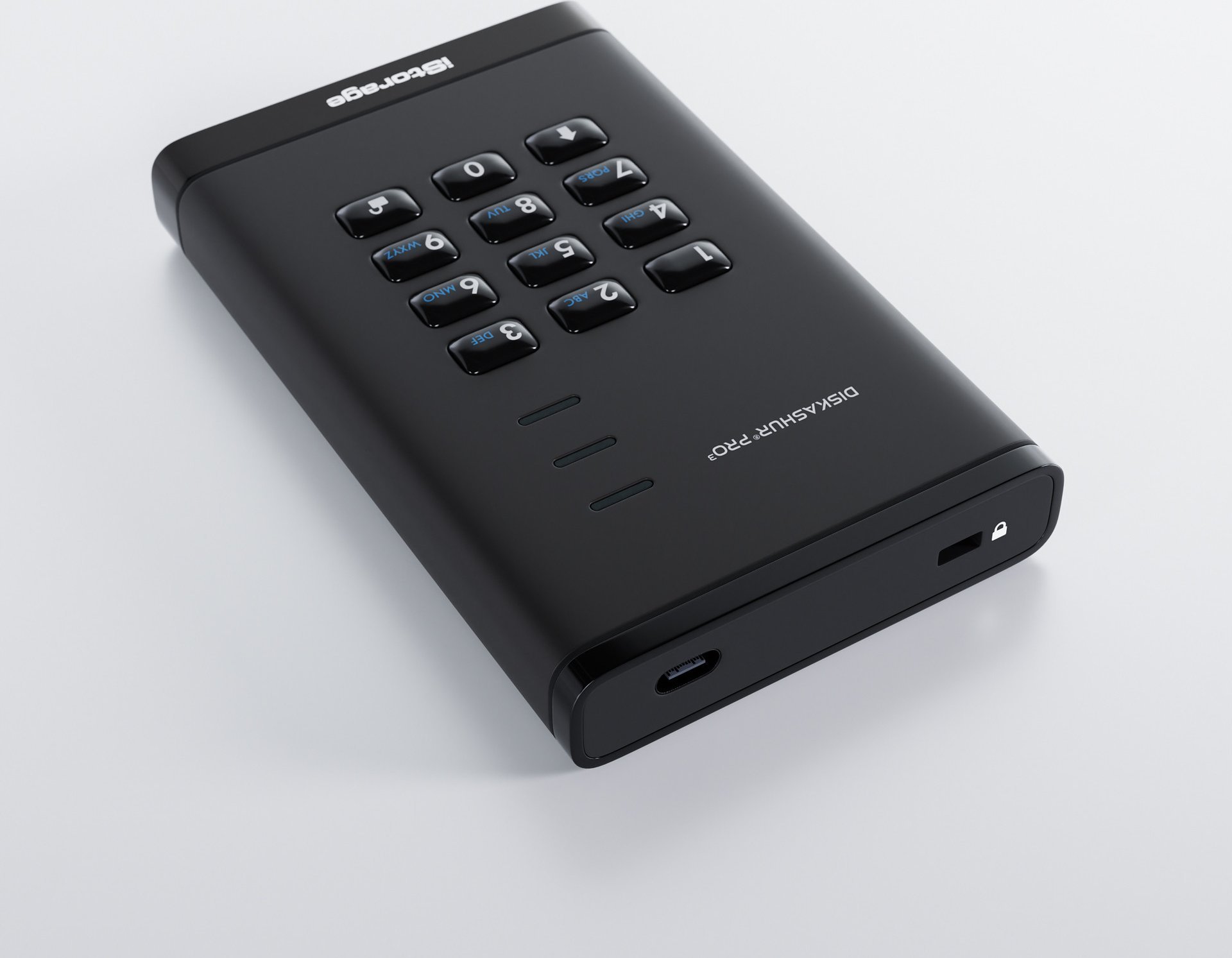 Hard disk i jashtëm iStorage DiskAshur PRO, 1TB, enkriptim hardware AES 256 bit, PIN i sigurisë