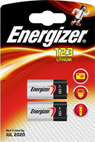 Bateri litiumi Energizer CR123, për pajisje fotografike, 2 copë