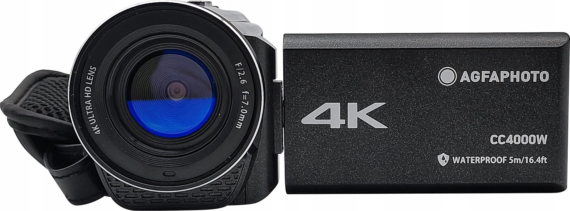 Kamerë video AgfaPhoto Realimove CC4000W, 4K, e papërshkueshme nga uji, e zezë