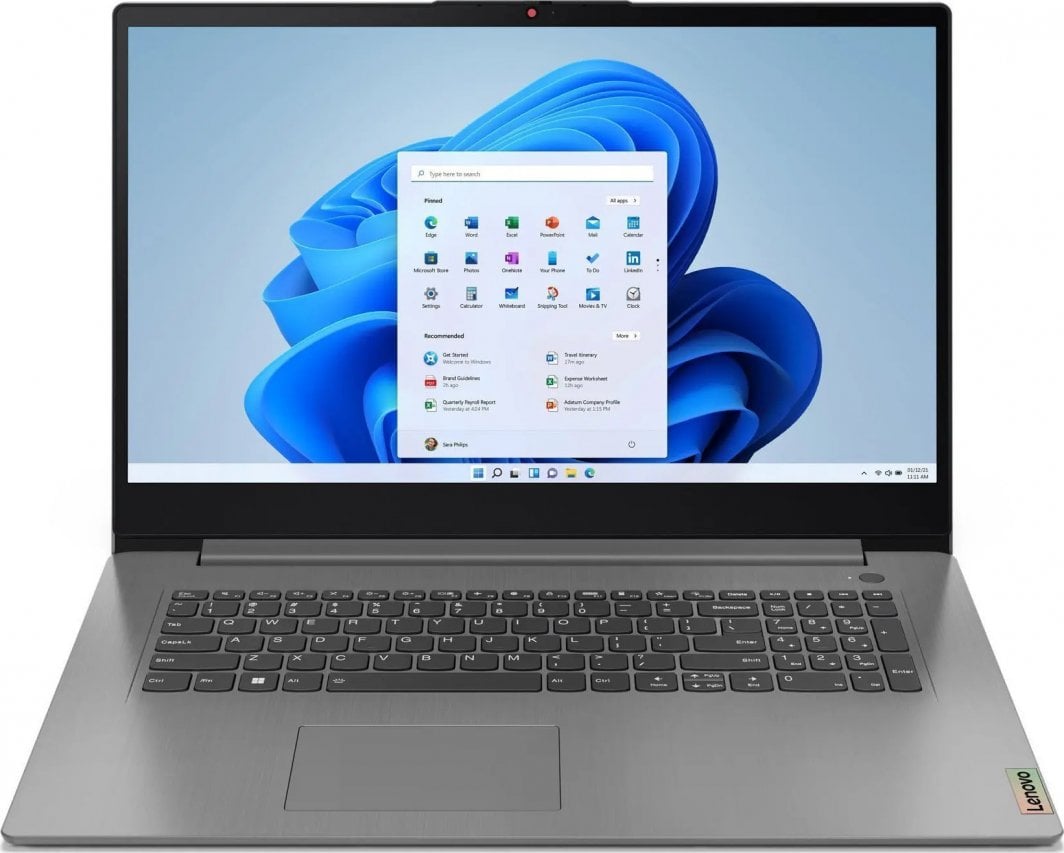 Laptop Lenovo IdeaPad 3 17IAU7, 17.3", Intel Core i3 1215U, 16 GB RAM, 512 GB SSD, i hirtë