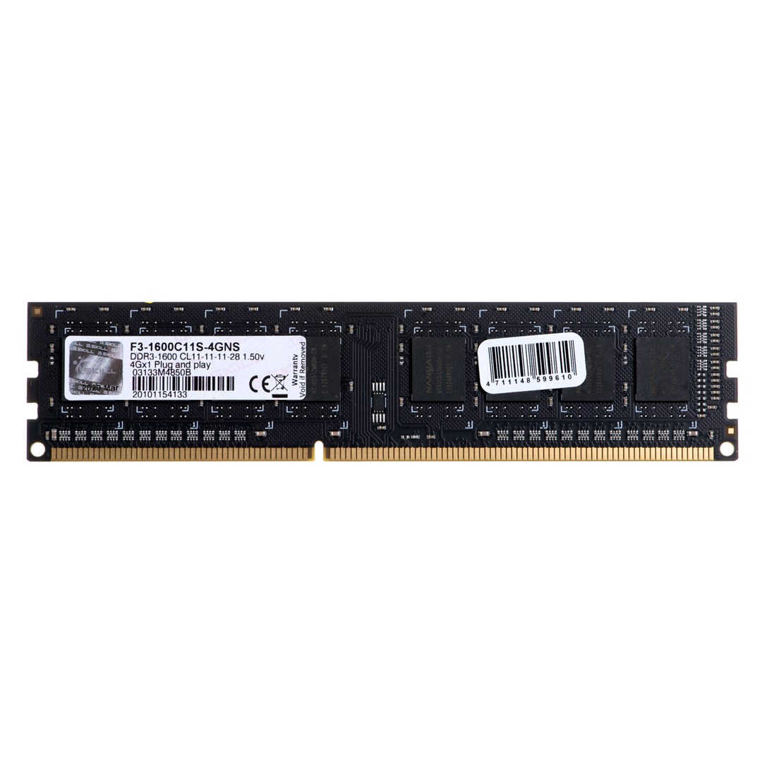 Memorie RAM G.Skill DDR3, 4GB, 1600MHz, e zezë