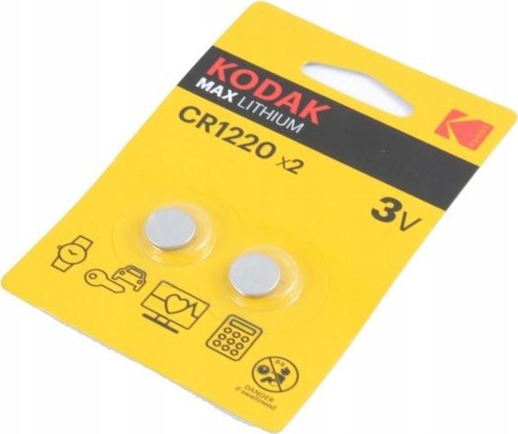 Bateri Kodak Max CR1220, 3V, 2 copë