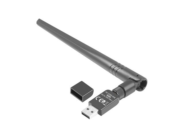 Përshtatës rrjeti USB Wireless Lanberg Nc-0300-Wie, N300, i zi 