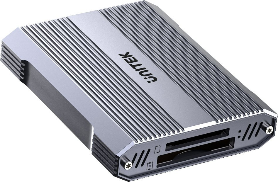 Lexues kartelash Unitek CFexpress SD microSD, USB A 10 Gbps, HUB, gri