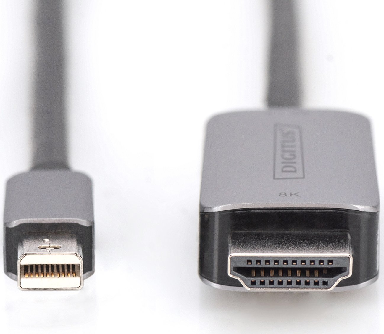 Kabllo adapter Digitus 8K Mini DisplayPort në HDMI, Mini DP në HDMI, 60 Hz, gri