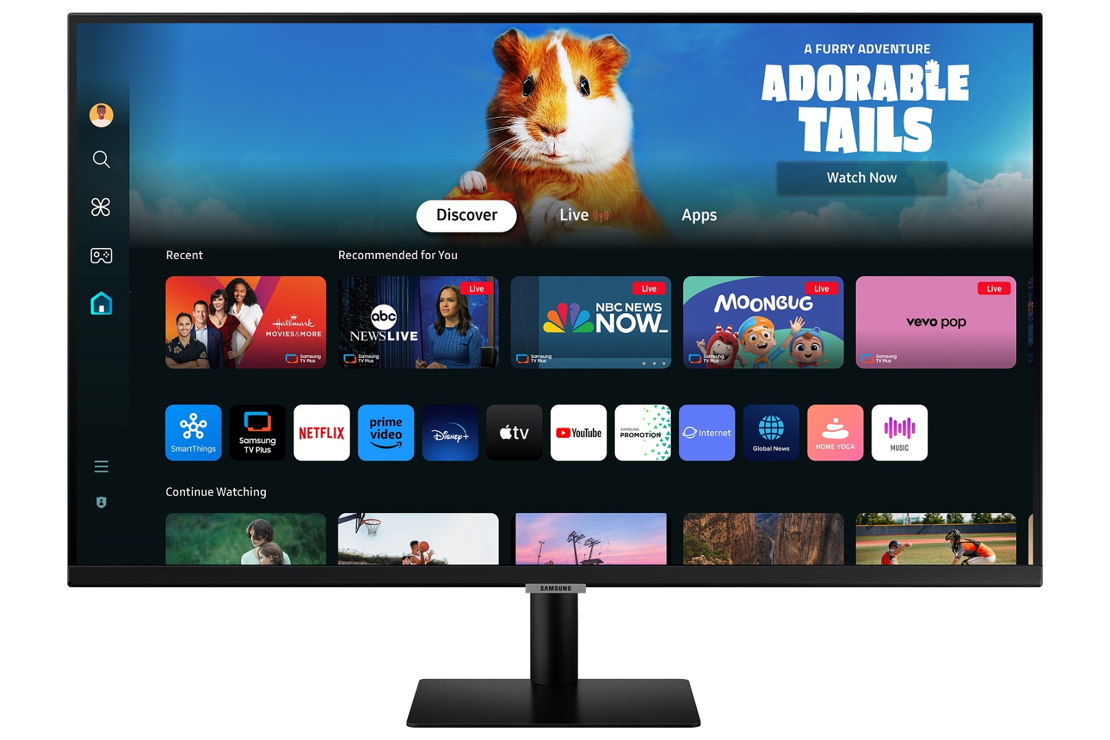 Монитор Samsung Smart M5 LS32DM500EUXDU, 32", VA, FHD, црн