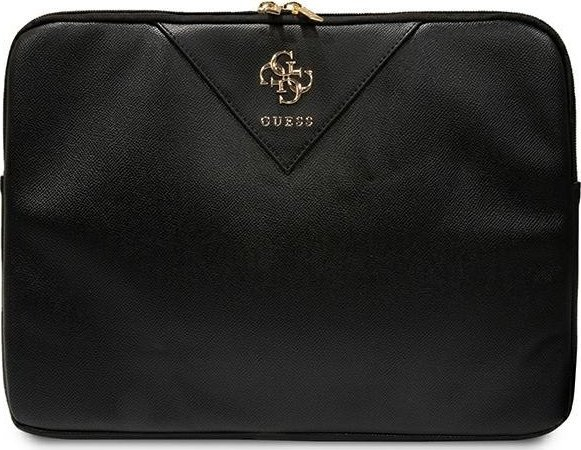 Futrollë laptopi Guess Triangle 4G, 14", për MacBook, e zezë